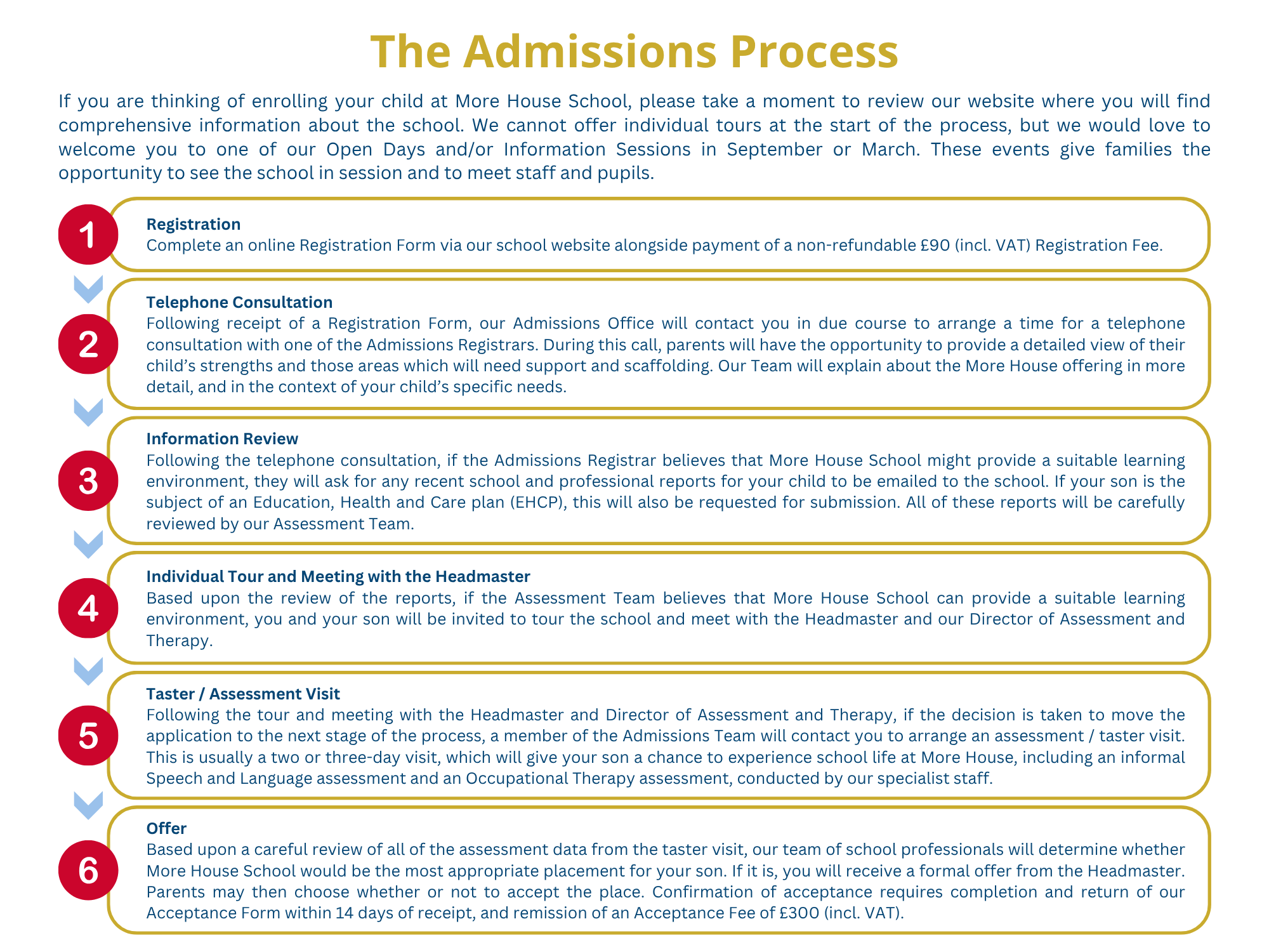 The More House School Admissions Process
